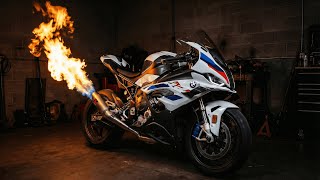 FULL TITANIUM ARROW EXHAUST INSTALL ON MY 2024 BWW S1000RR (HUGE FLAMES)