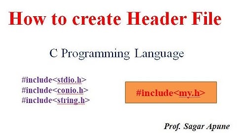 How to create Header file in C