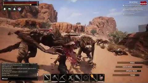 Conan Exiles: Purge at my old base (Hyenas and Du
