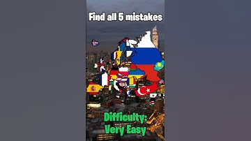 Find 5 mistakes-difficulty: Very Easy | #europe #geography #mapping #map #country #video #history