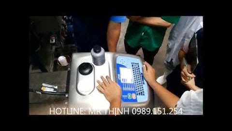 Máy in phun LINX   In code date trên lon   thực phẩm