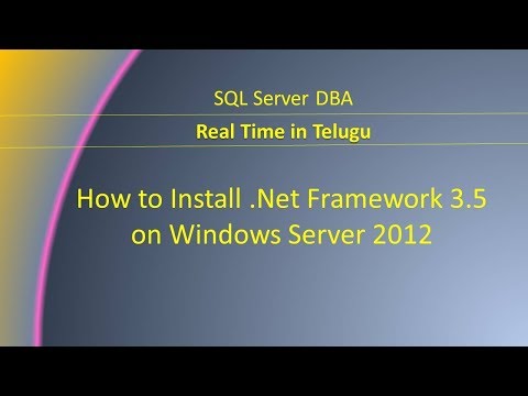How to Install  net Framework 3 5 on Windows Server 2012