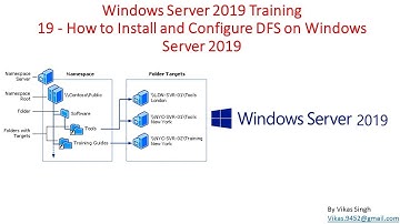 Windows Server 2019 Training 19 - How to Install and Configure DFS on Windows Server 2019