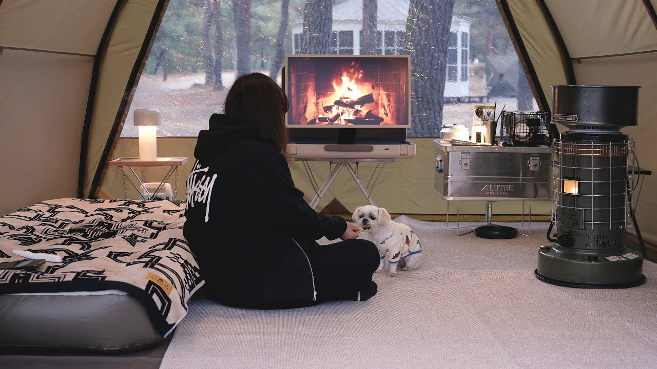 [솔로캠핑] 좌식세팅으로 뒹굴거리며 편안한 캠핑즐기기ㅣ애견동반캠핑ㅣ캠핑브이로그 ㅣ스텐바이미고ㅣ 제이크라 제이터널