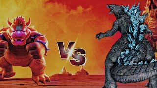 Godzilla Vs Bowser (Super Mario Bros Movie)
