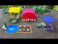 Diy farm diorama with mini turnip farm  pough machine  woodworking