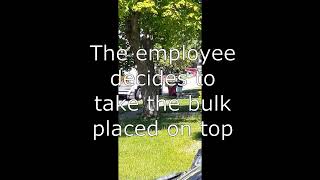 Details Bulk trash pickup laid on top of trash can allowed Update