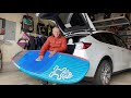 Surfboard Fitting into Tesla Model Y