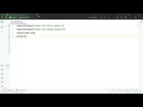 Concept-3 Subtraction of two numbers in python 🔥💯💯