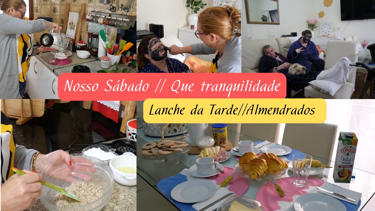 FIZ UNS ALMENDRADOS DELICIOSOS// NOSSO SÁBADO EM CASA// LANCHE DA TARDE// QUE TRANQUALIDADE