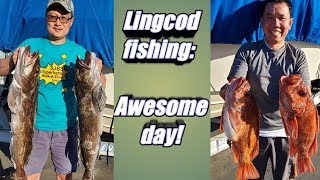 Lingcod fishing. An awesome day of fishing: 35" and 36"