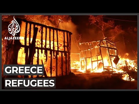 Many homeless after Greece refugee camp destroyed by blaze