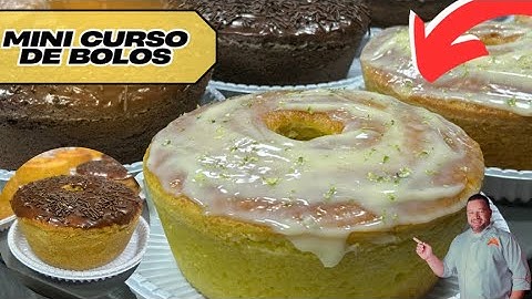 10 sabores de bolos caseiros com a mesma massa - Curso Gratuito