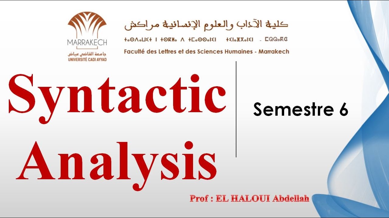 Syntactic Analysis - P2