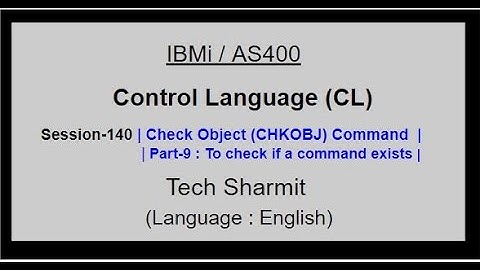 Check Object (CHKOBJ )  command (Part-9)  | IBM i | AS400 | CLLE | cl programming in IBM i  | chkobj