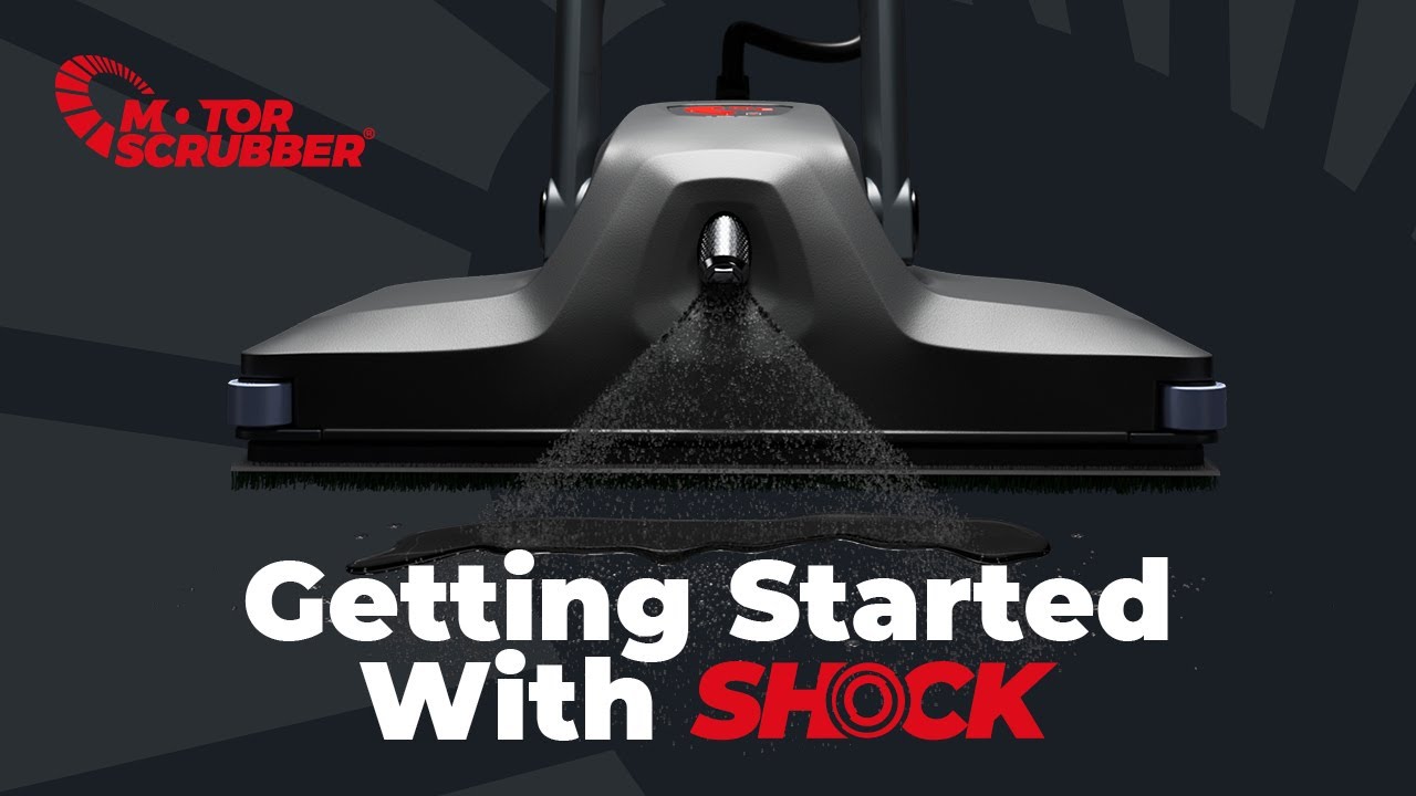 SHOCK Small Floor Scrubber Machine Starter Kit, No Backpack | MotorScrubber