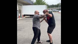 Reverse Grip knife vs Standard grip low line thrust FMA Filipino martial arts