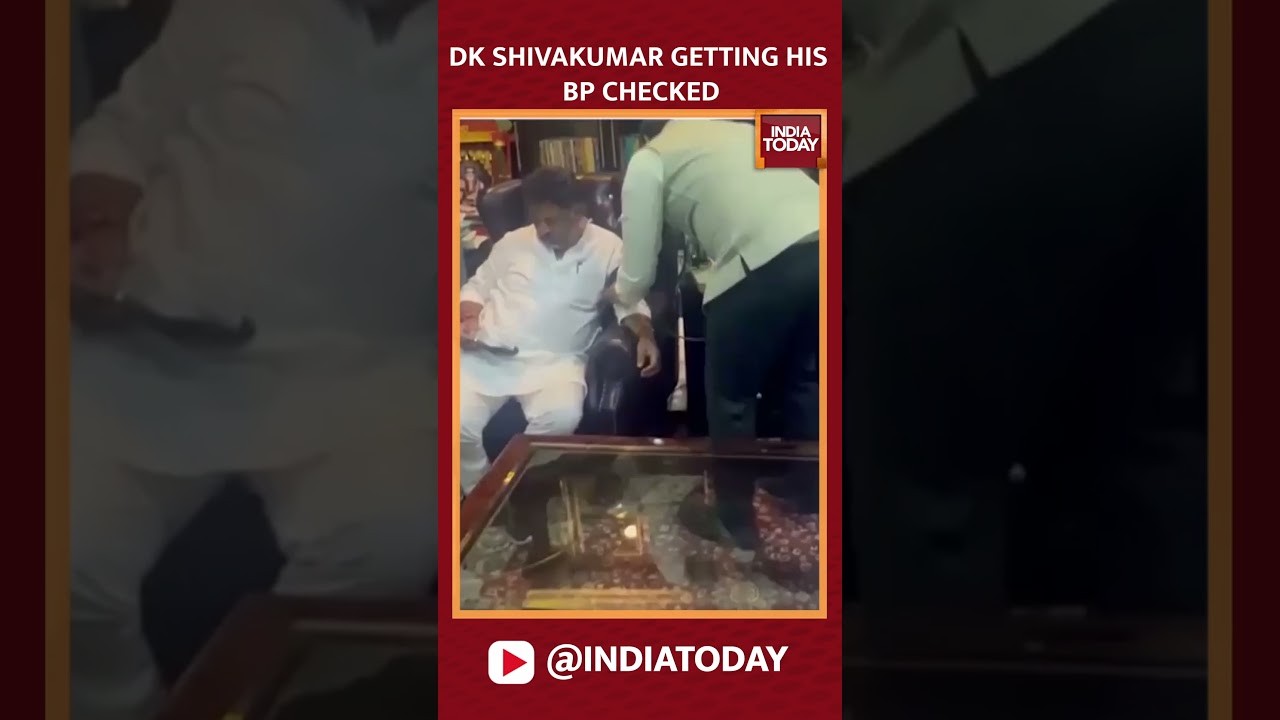 Watch: D K Shivakumar Getting His BP Checked After Cancelling Delhi Trip 
