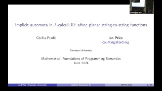 Ian Price - Implicit automata in lambda-calculi III: affine planar string-to-string functions