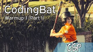 [CSP] CodingBat: Warmup-1 (Part 1)