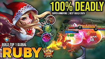RUBY BEST BUILD 2025 | BUILD TOP 1 GLOBAL RUBY GAMEPLAY | MOBILE LEGENDS✓