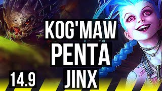 KOG'MAW & Rakan vs JINX & Nautilus (ADC) | Penta, Legendary | EUW Master | 14.9
