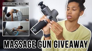 Massage Gun GVEAWAY | Stretching Routine for Bikini Posing