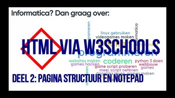 Deel 2: starten met HTML via W3schools