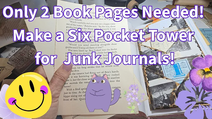 Using Only 2 Book Pages! Make a 6 Pocket Tower for a Junk Journal! The Paper Outpost
