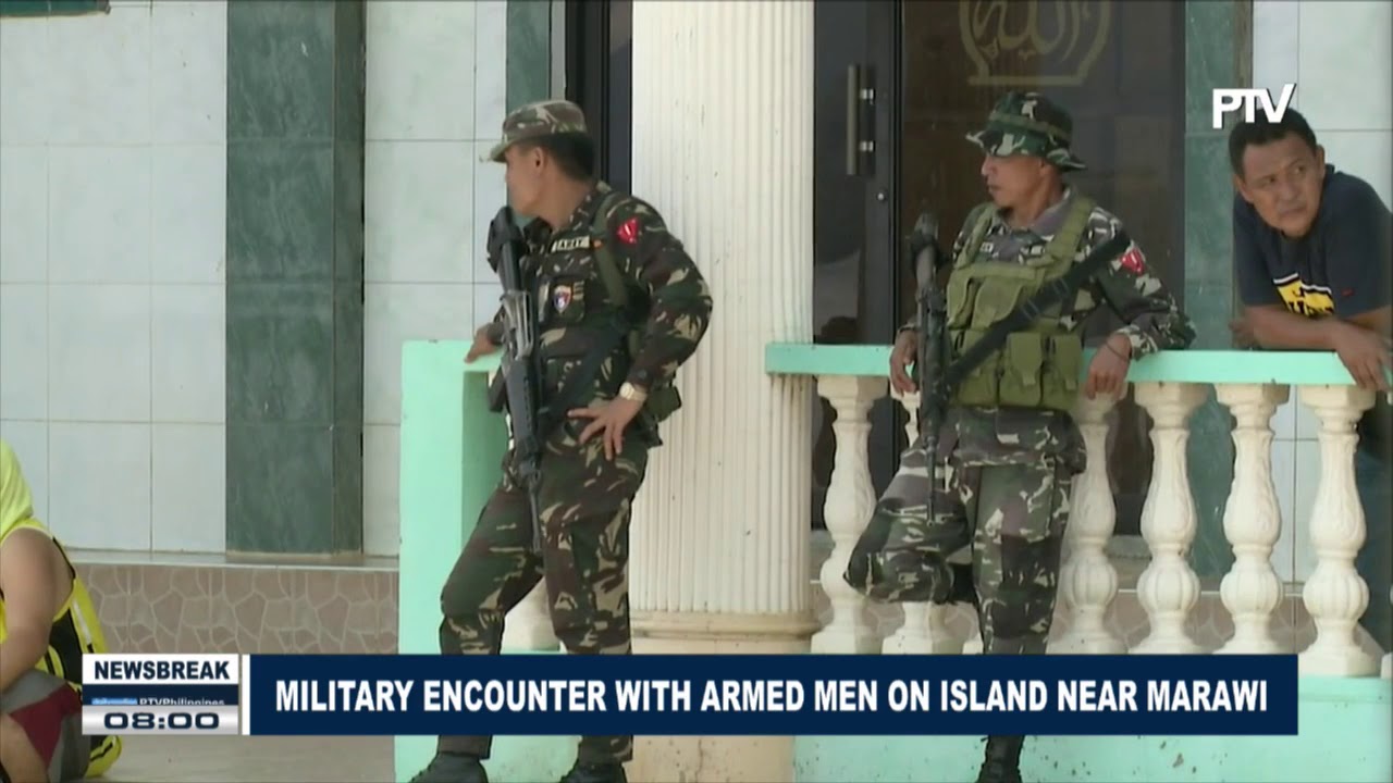 NEWS BREAK: Military encounter with armed men on island near Marawi