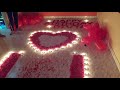 Birthday surprise || beautiful and elegant decoration with rose petals