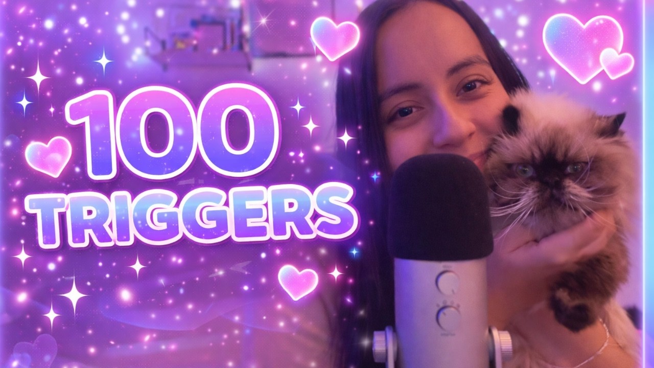 100 TRIGGERS💜 - ASMR #asmr