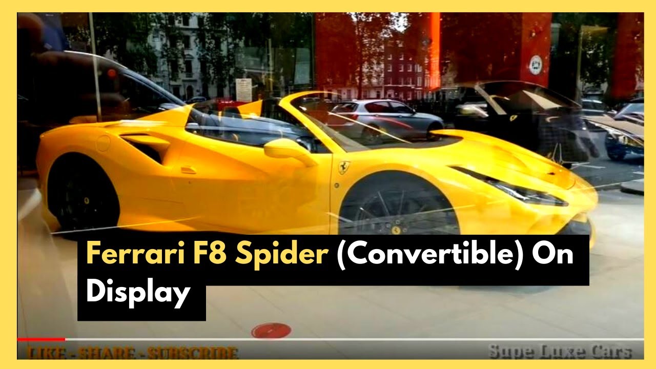 Ferrari F8 Spider (Convertible) On Display In HR Owen Ferrari, Berkeley Square, London