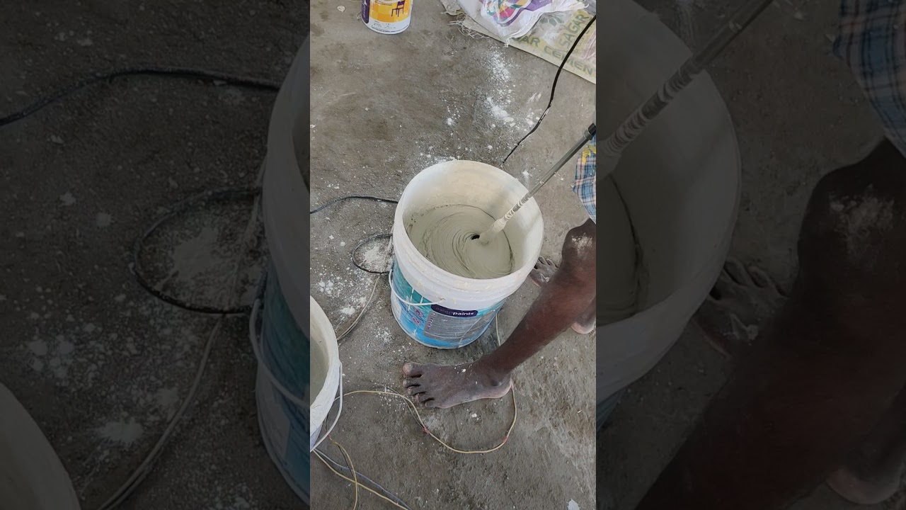 How mixing putty paste for wall .45 kgs powder---water mix 5 to 10 liters