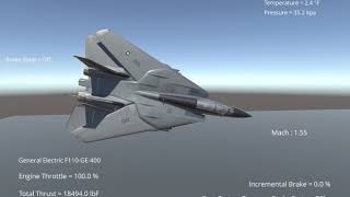 Silantro Unity3d Flight Simulator: F-14 Full Supersonic Flight