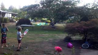 Redneck bottle rocket fail!