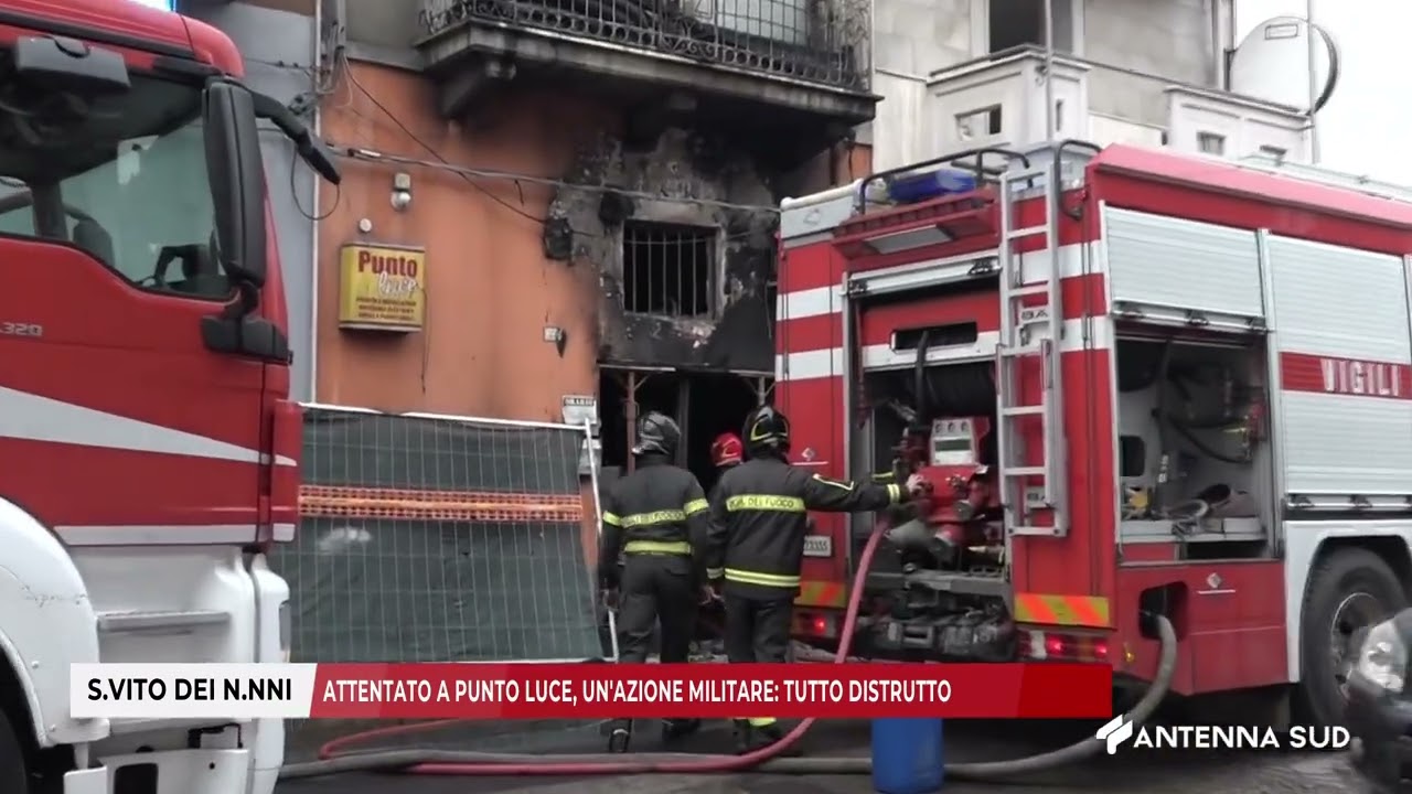 06 MARZO 2025   SAN VITO DEI NORMANNI   ATTENTATO A PUNTO LUCE, UN'AZIONE MILITARE   TUTTO DISTRUTTO