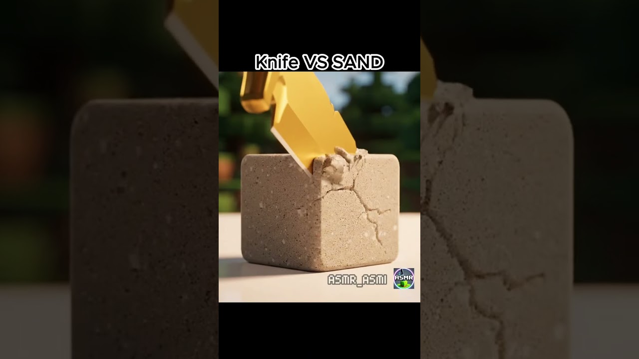 Cutting Sand with a Gold knife 🔪 ✨ 