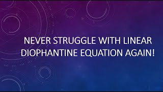 Linear Diophantine Equation Explained Clearly | Number Theory Tutorial (Tagalog)