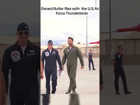Gerard Butler Flies With The U S Air Force Thunderbirds Pilot Thunderbird Airforce Us Aircraft 