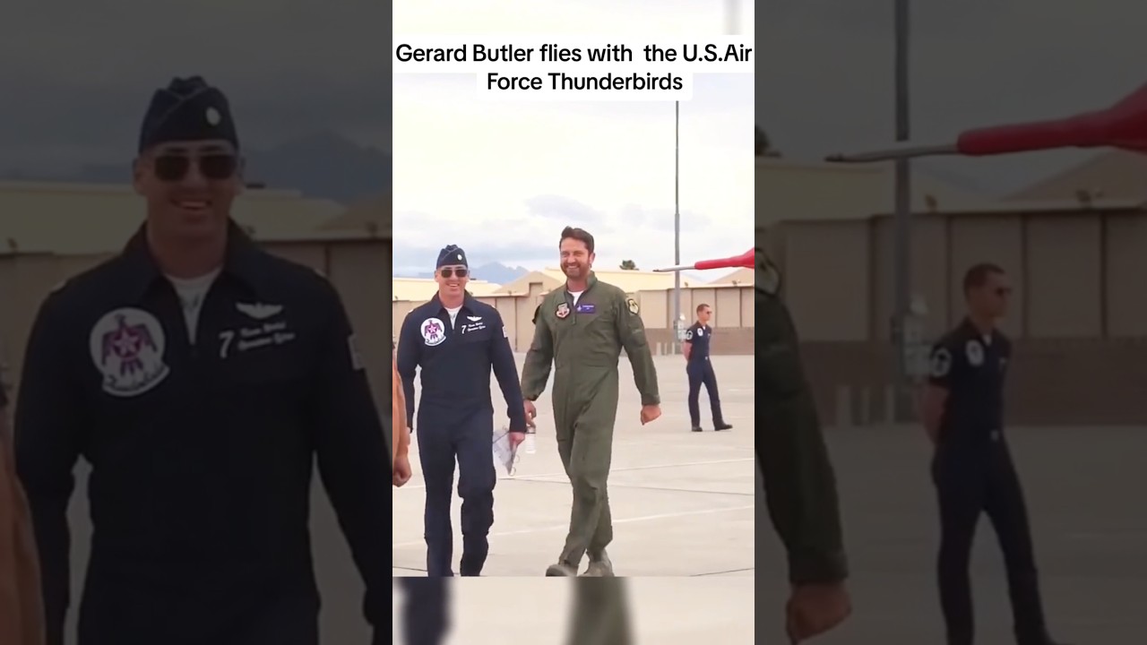 Gerard Butler flies with the U.S.Air Force Thunderbirds 