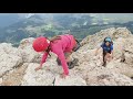 Ferrata Roda di Vael Catinaccio - Bambini ferrate Dolomiti