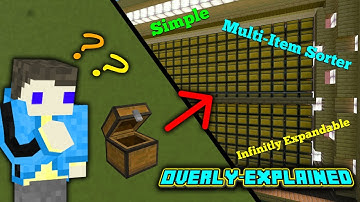 NEW Customizable Multi-Item Sorter Tutorial - Overly Explained #redstone #minecraft  #bedrock