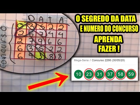 METODO MATADOR COM DATA E NUMERO DO CONCURSO DA MEGA SENA ! #RUMOASENA