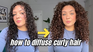 HOW TO DIFFUSE CURLY HAIR | Step By Step, No Frizz, For Beginners