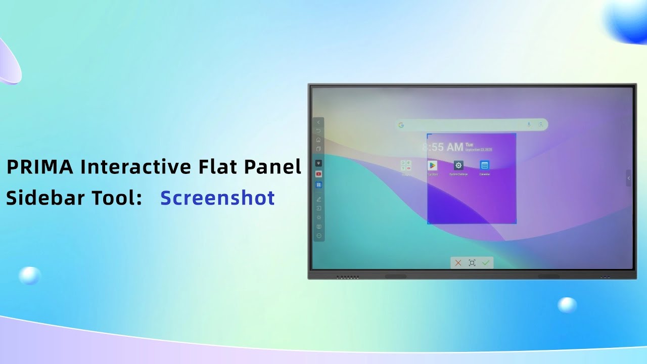 PRIMA Interactive Flat Panel – Sidebar Tool: Screenshot