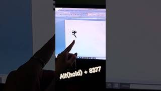 Rs symbol in msword|how to type indian rupee symbol