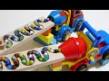 Marble Run Race ☆ HABA Double Slope, Dump Truck & Mixer Truck # 29