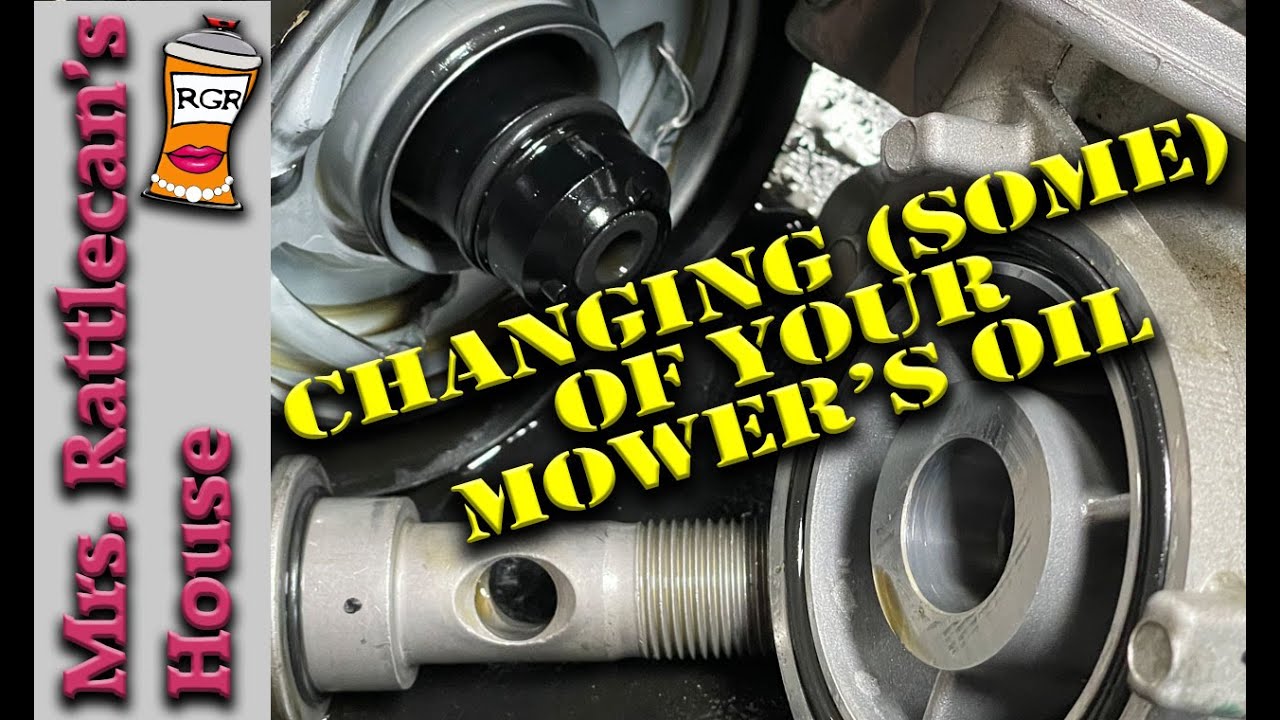 Changing (some) of your mower's oil Easy Change oil filter system
