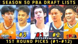 2025 PBA DRAFT: LISTS OF 1ST ROUND DRAFT PICKS!